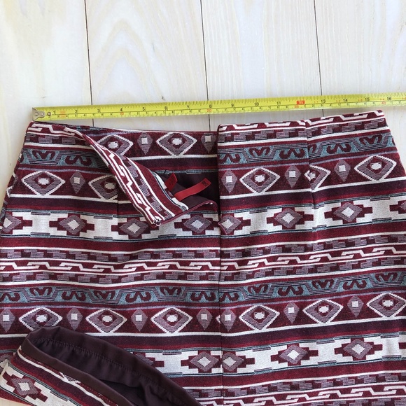 5/48 Print Skirt Faux Leather Trim 10 NWOT - Picture 4 of 7